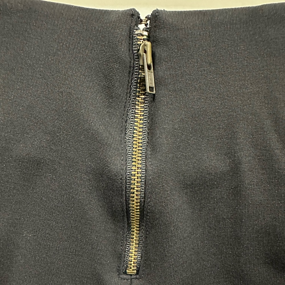 Genuine Leather J Crew Pixie Black Tuxedo Stripe Back Zip Legging Womens 2 - Picture 3 of 9